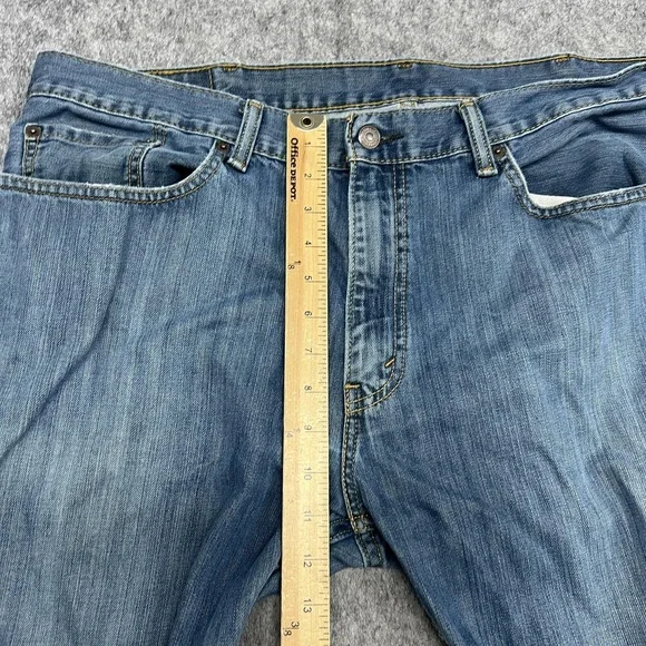 Levis 559 Jeans Mens 38x32 Blue Medium Wash Relaxed Fit Straight Leg Denim Pants - Picture 15 of 16